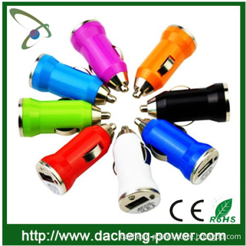 Hotly Selling! Mini bullet single usb car charger adaptor with CE ROHS